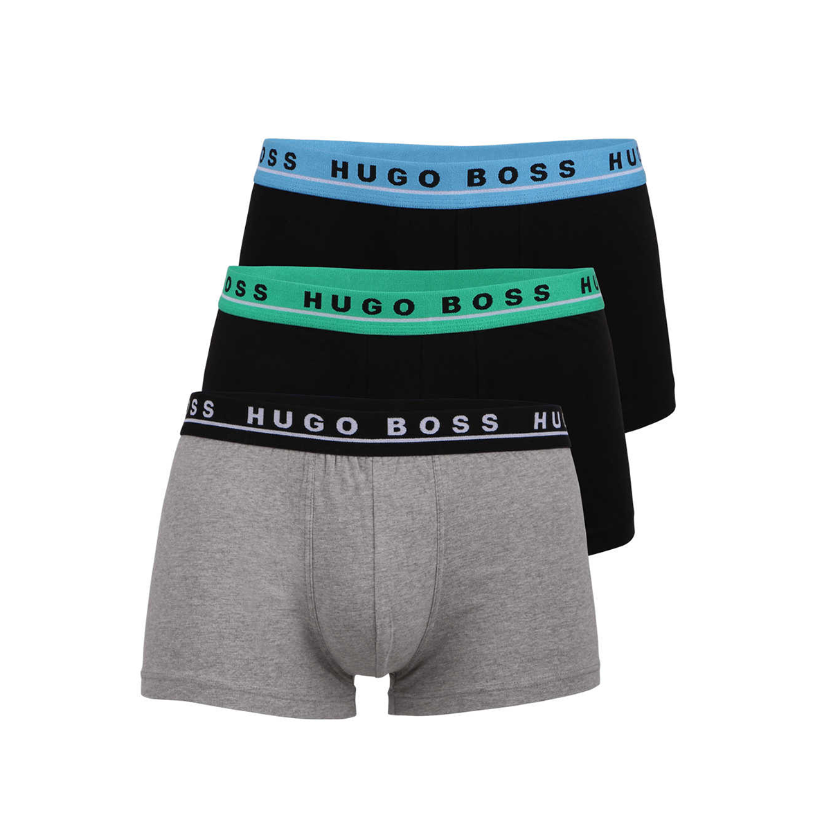 BOSS THREE PACK STRETCH COTTON BOXERS IN MULTI