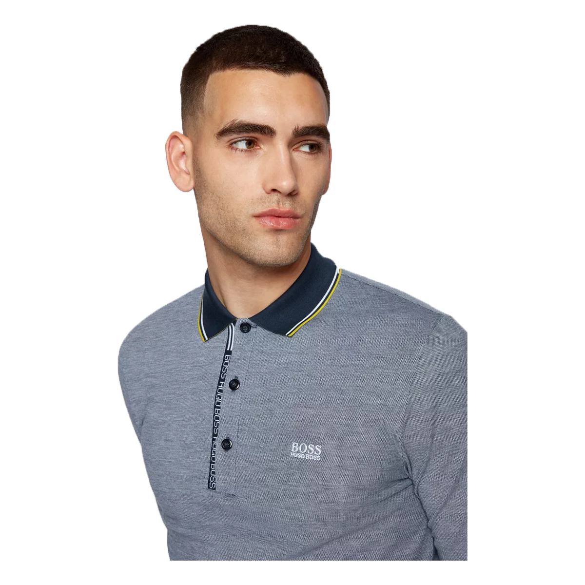 BOSS 'PLEESY 4' SLIM FIT POLO IN DARK BLUE