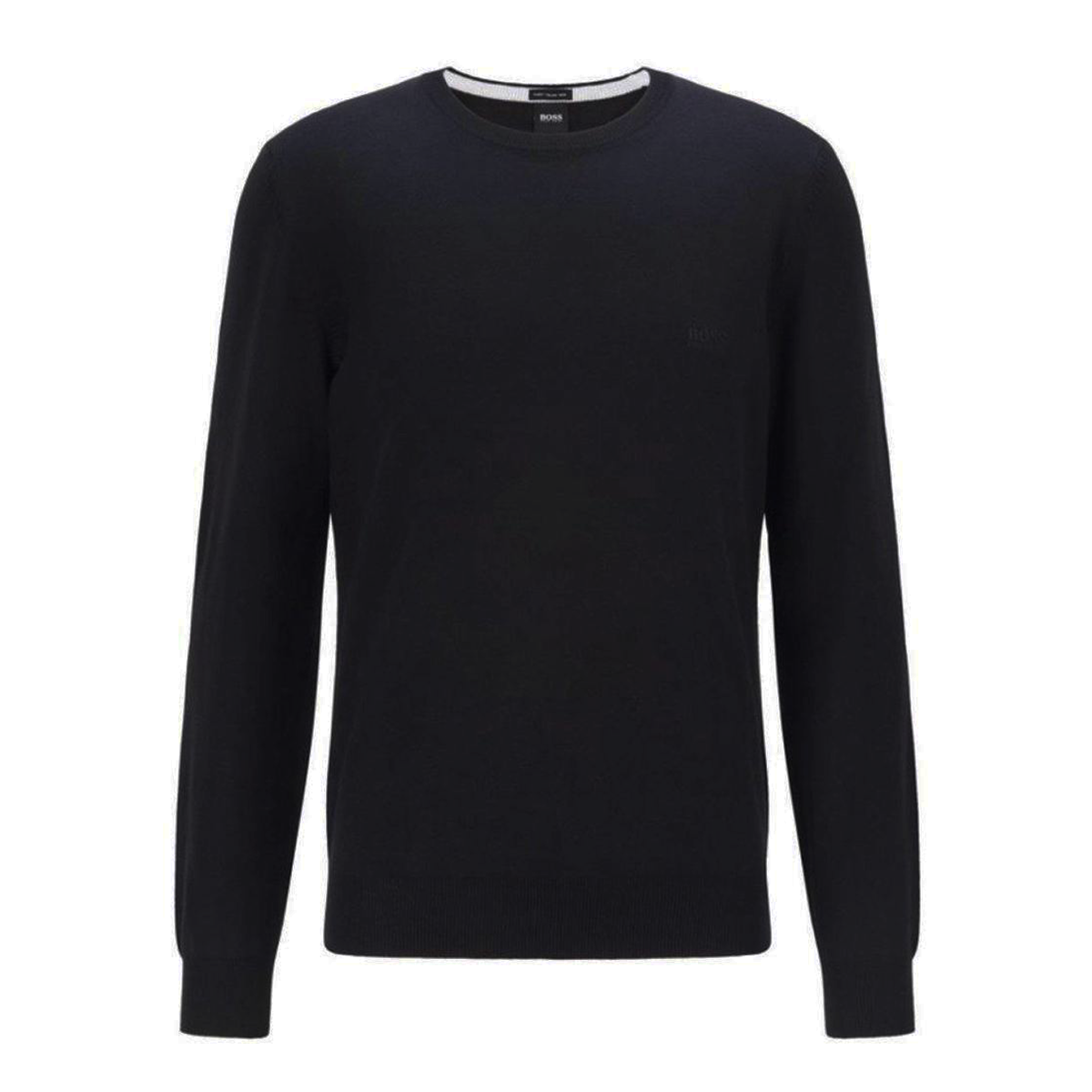 BOSS 'BOTTO-L' VIRGIN WOOL JUMPER IN BLACK