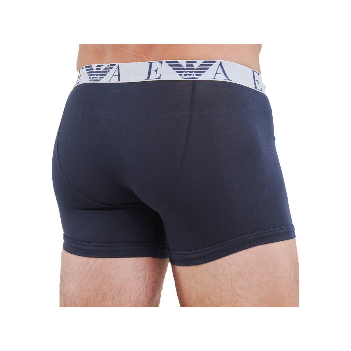 EMPORIO ARMANI THREE PACK BOXER SHORTS IN BLUE