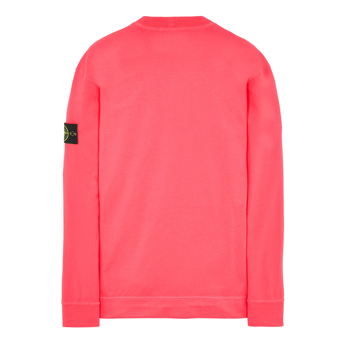 STONE ISLAND HEAVY COTTON CREW NECK SWEATER IN PINK