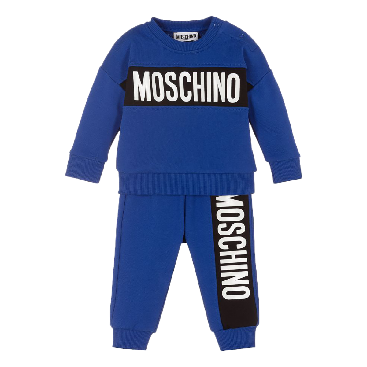 MOSCHINO JUNIOR LOGO TRACKSUIT IN BLUE