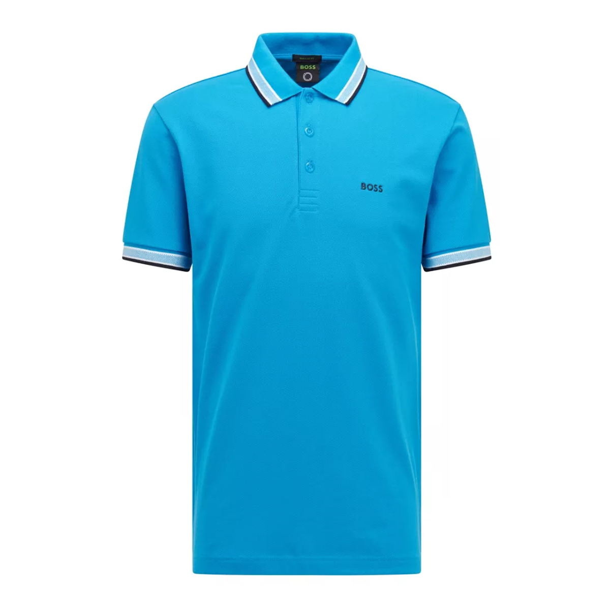 BOSS 'PADDY COTTON POLO IN BRIGHT BLUE