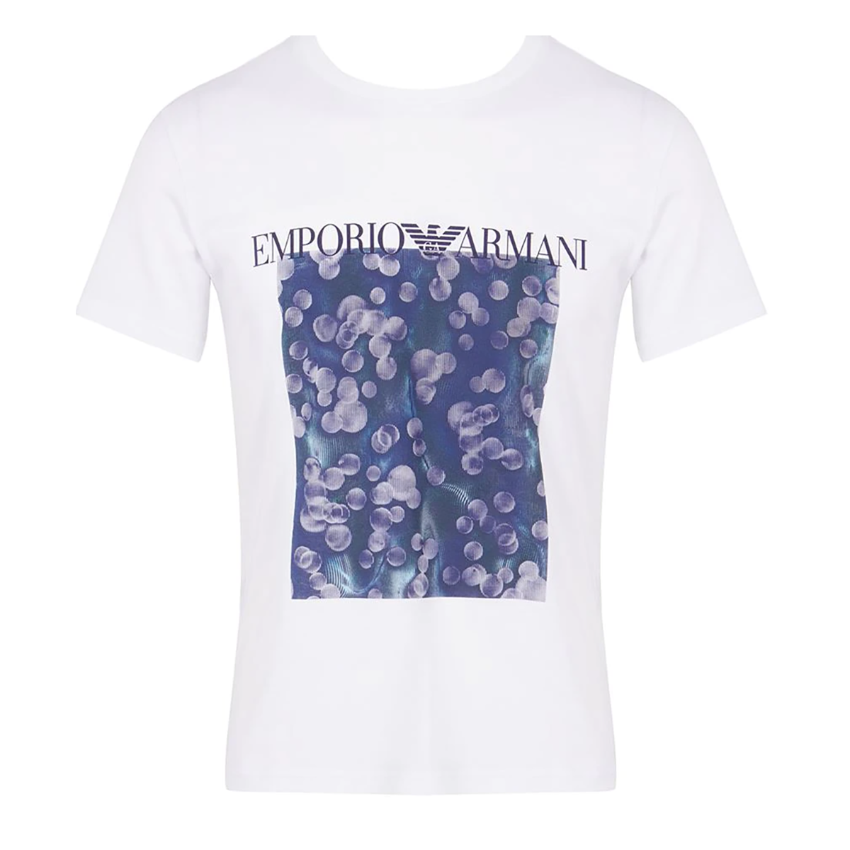 EMPORIO ARMANI BUBBLE T-SHIRT IN WHITE