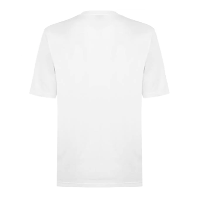 BURBERRY LOGO PRINT COTTON T-SHIRT IN WHITE