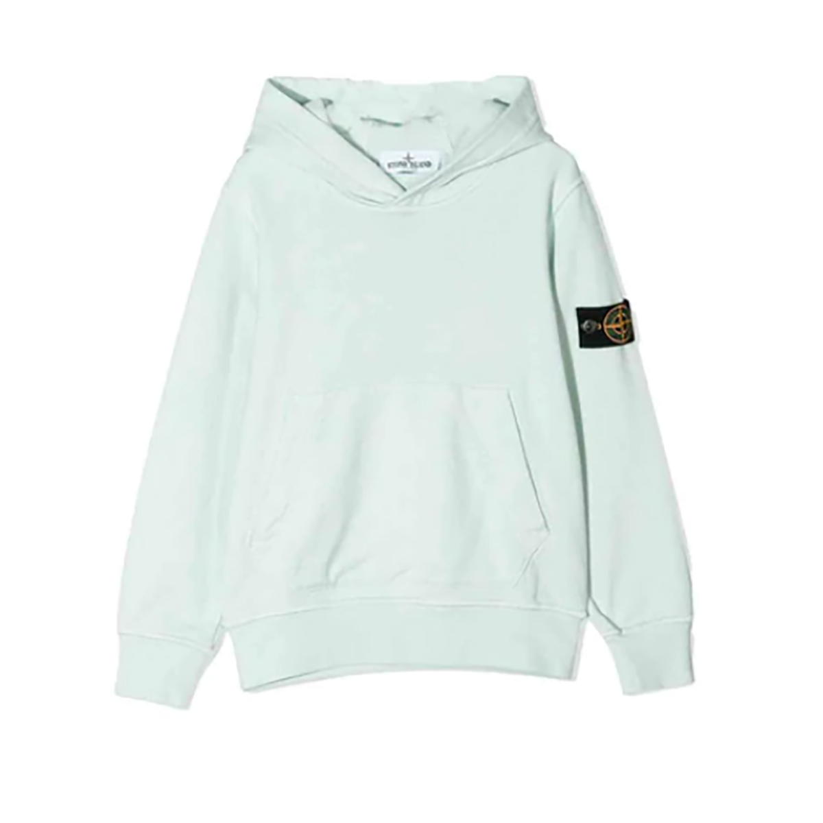 STONE ISLAND JUNIOR HOODIE IN LIGHT BLUE