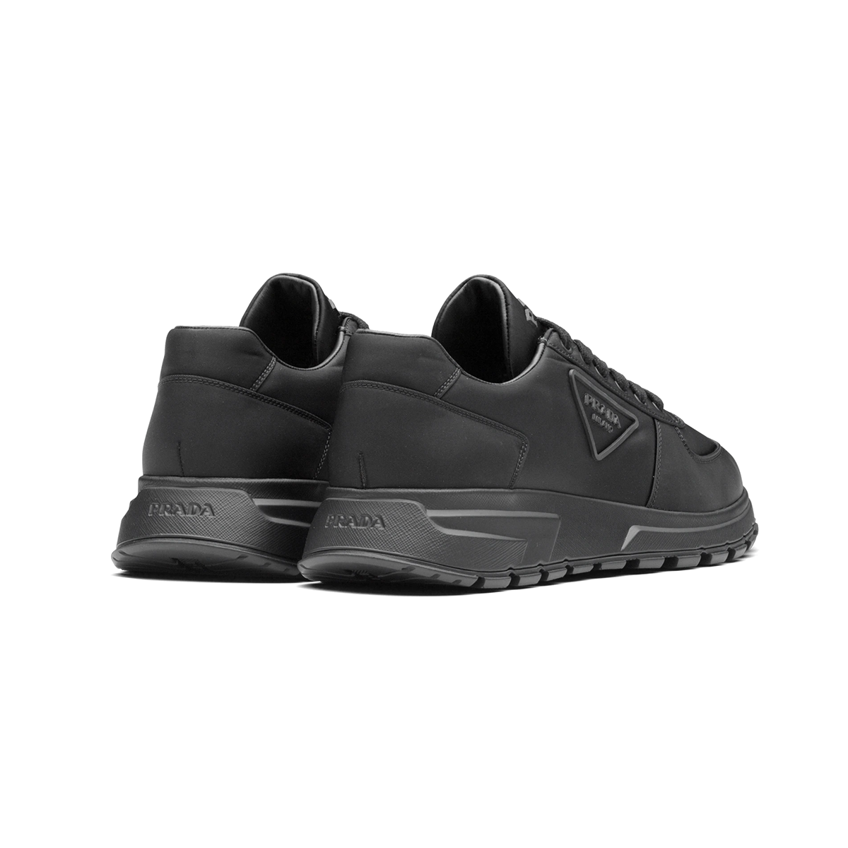 PRADA PRAX 1 NYLON TRAINERS IN BLACK