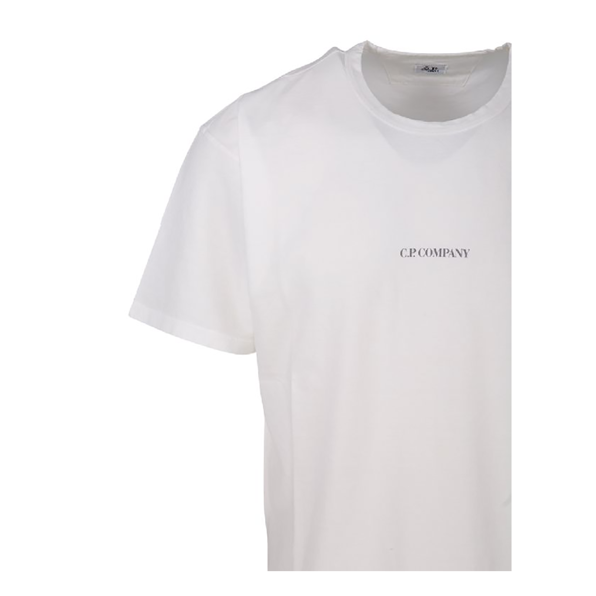 CP COMPANY LOGO T-SHIRT IN WHITE