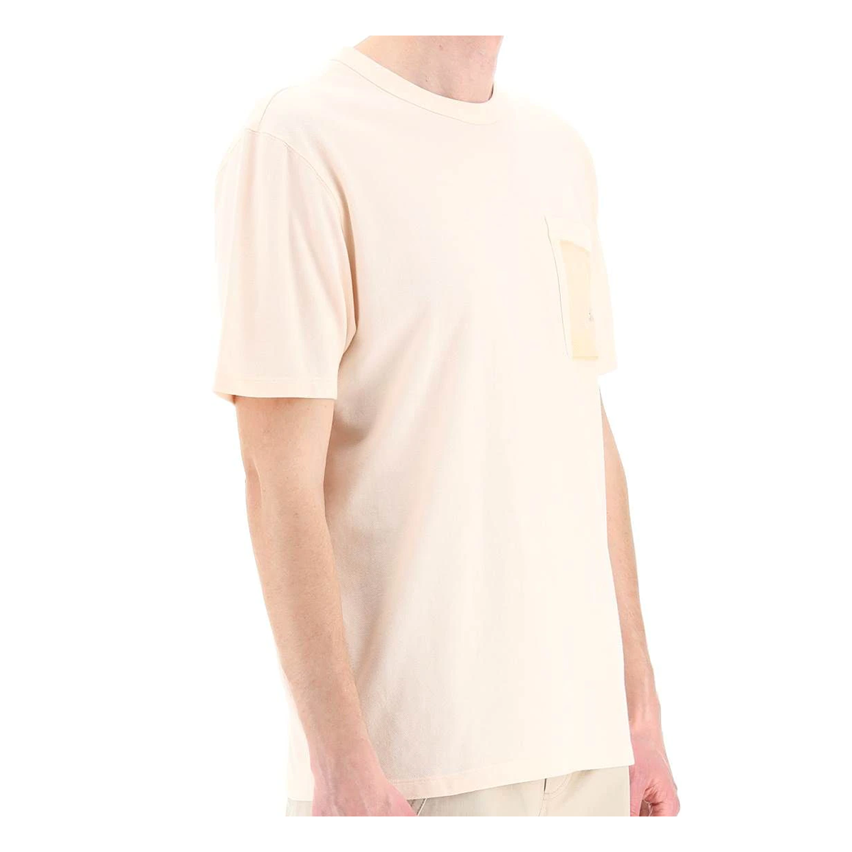 CP COMPANY MESH POCKET T-SHIRT IN APRICOT