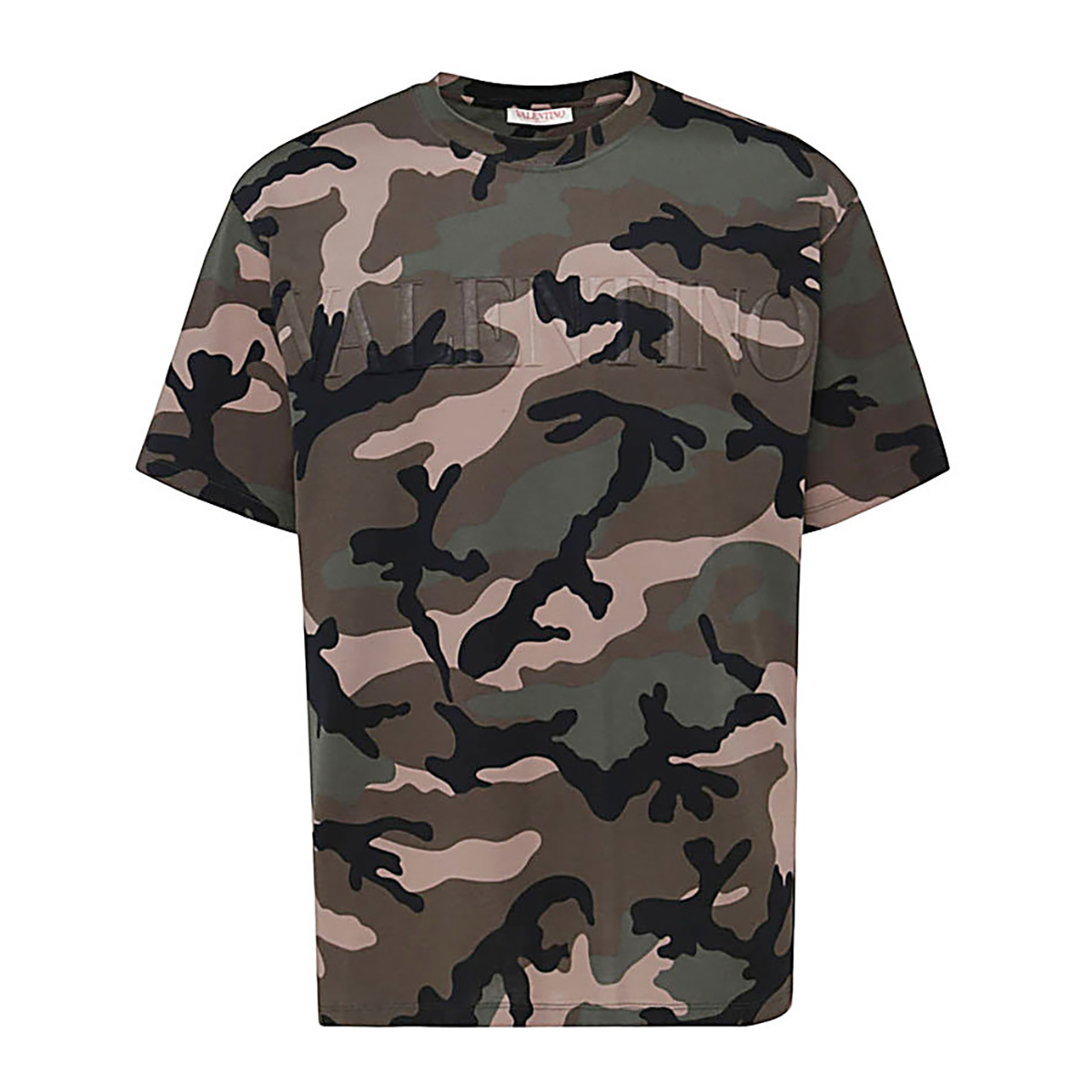 VALENTINO CAMO PRINT LOGO T-SHIRT