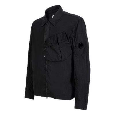 CP COMPANY CHROME OVERSHIRT IN BLACK