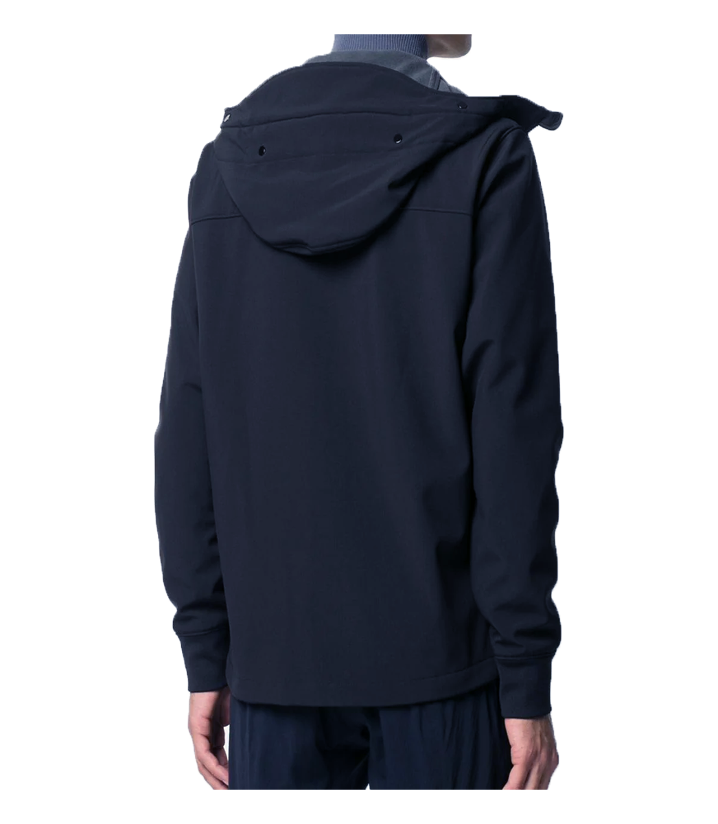 CP COMPANY HOODED SHELL JACKET IN TOTAL ECLIPSE