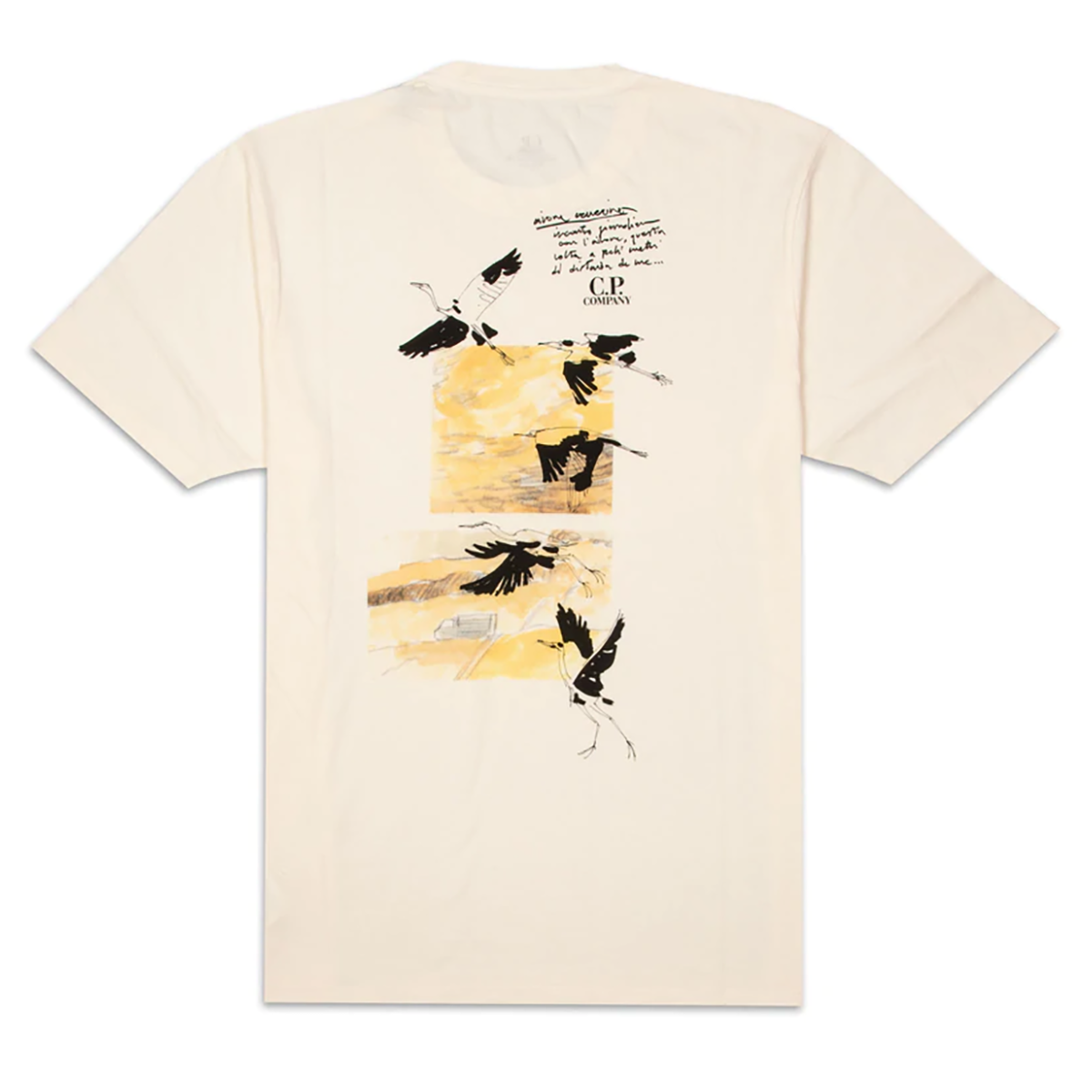 CP COMPANY SKETCH GRAPHIC -SHIRTT IN CREAM WHITE