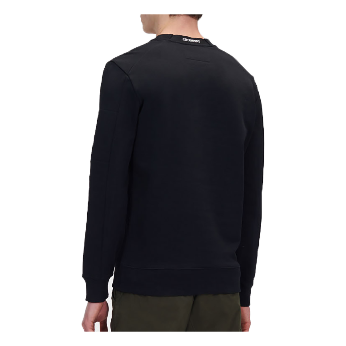 CP COMPANY DIAGONAL RAISED CREW NECK TRACKSUIT IN BLACK