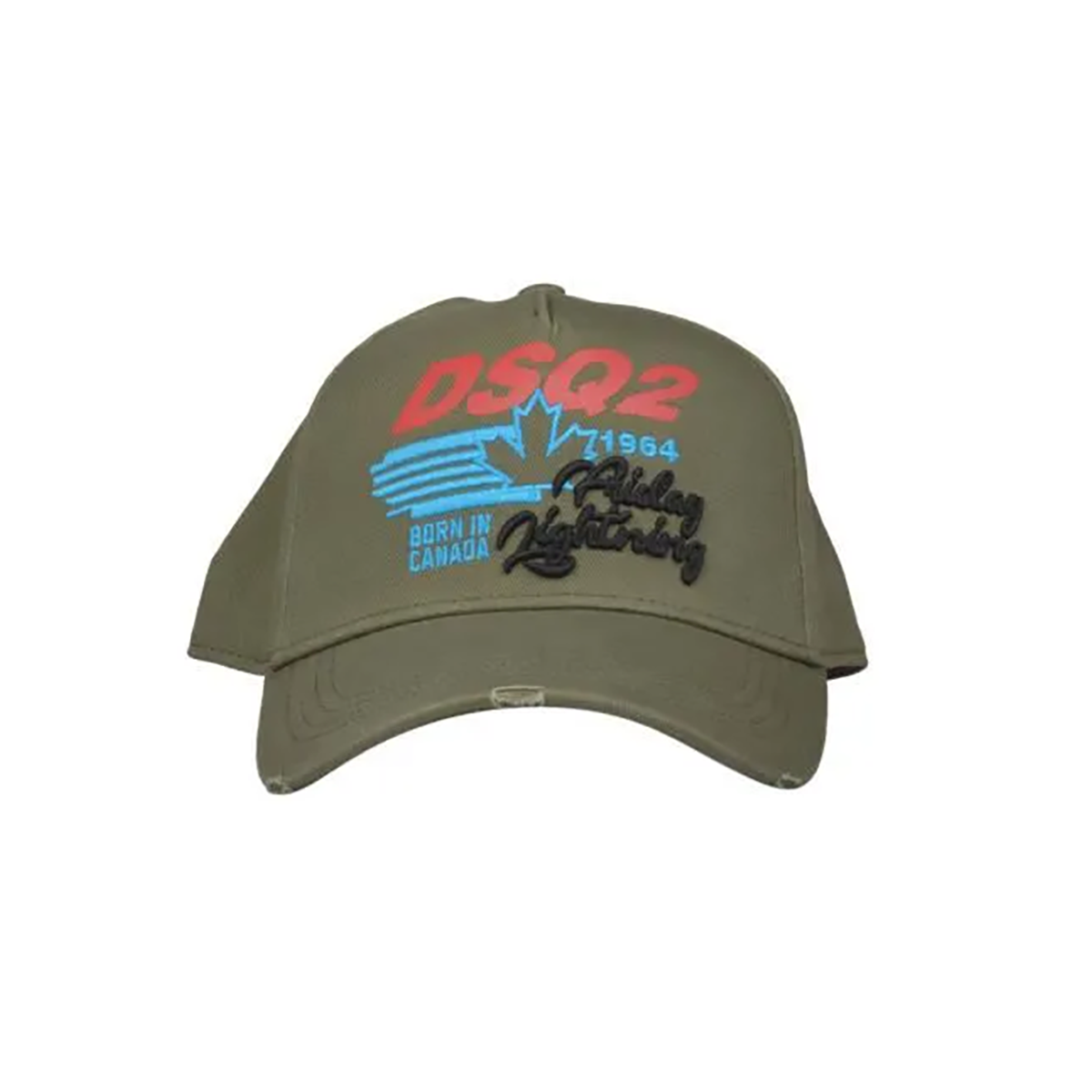 DSQUARED2 EMBROIDERED LOGO CAP IN GREEN