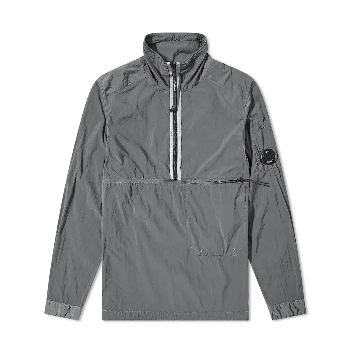 CP COMPANY HALF ZIP OVERSHIRT IN GREY