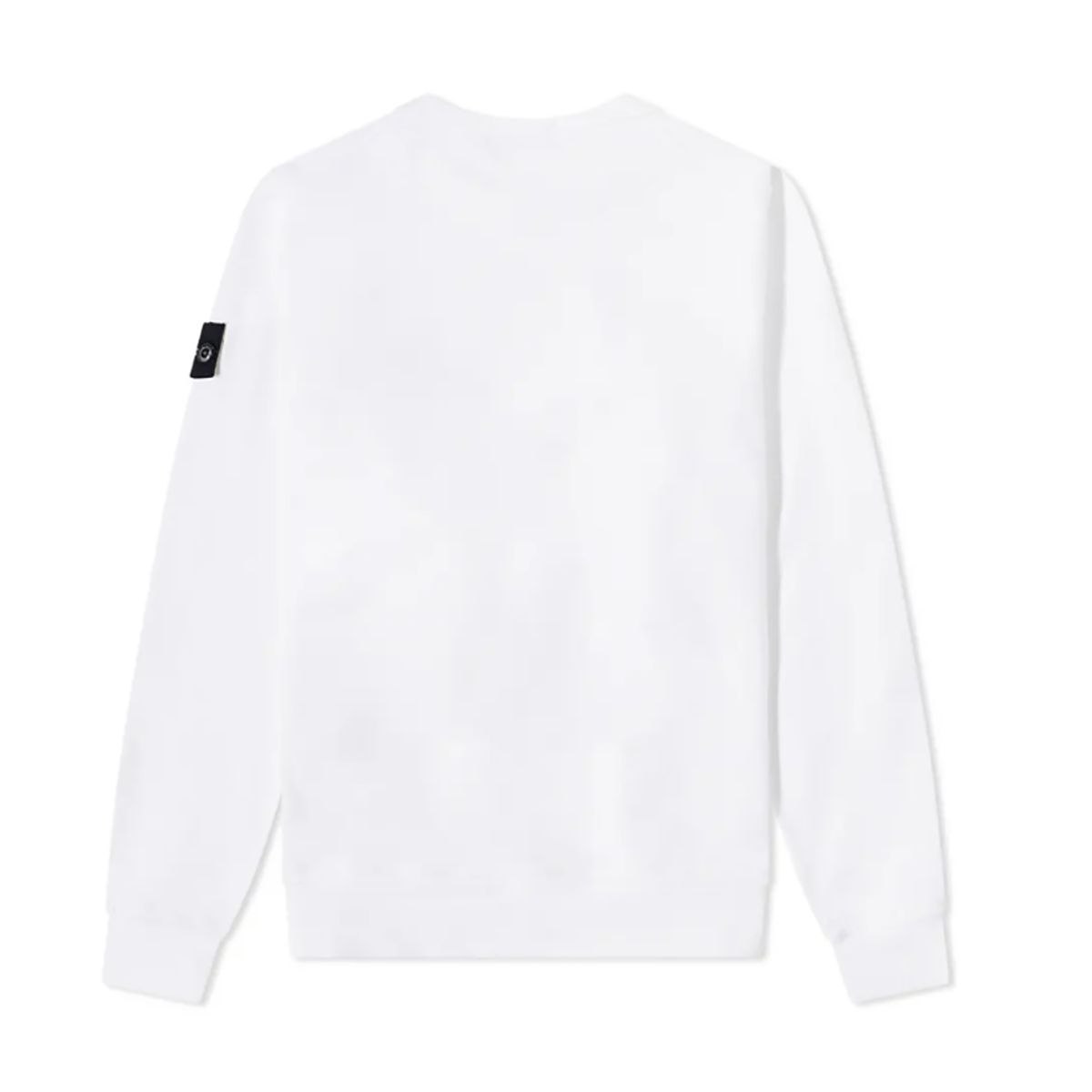 STONE ISLAND JUNIOR COTTON FLEECE SWEATER IN WHITE