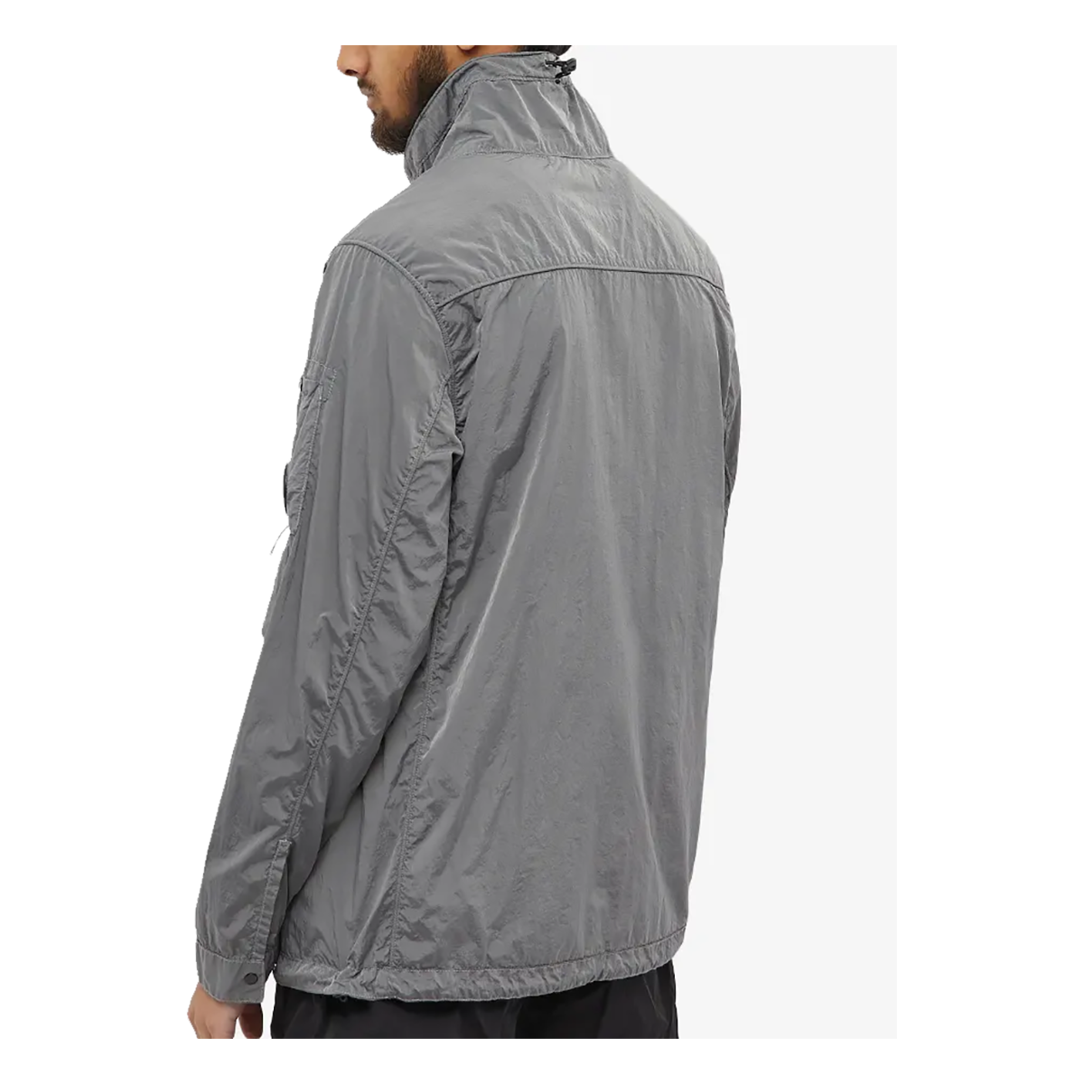 CP COMPANY HALF ZIP OVERSHIRT IN GREY