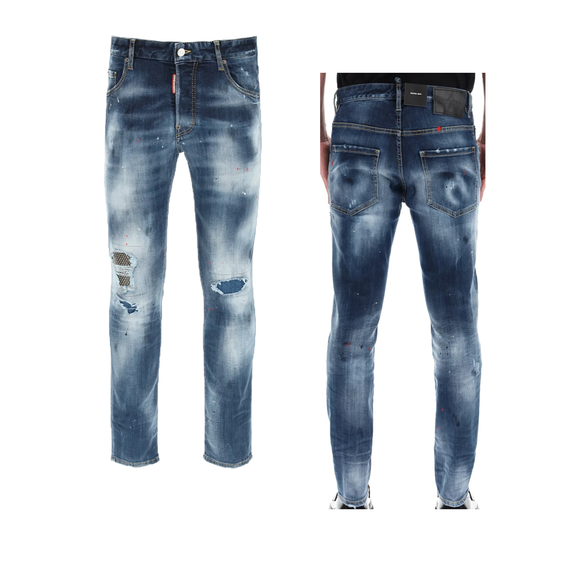 DSQUARED2 SKATER FIT JEANS IN BLUE