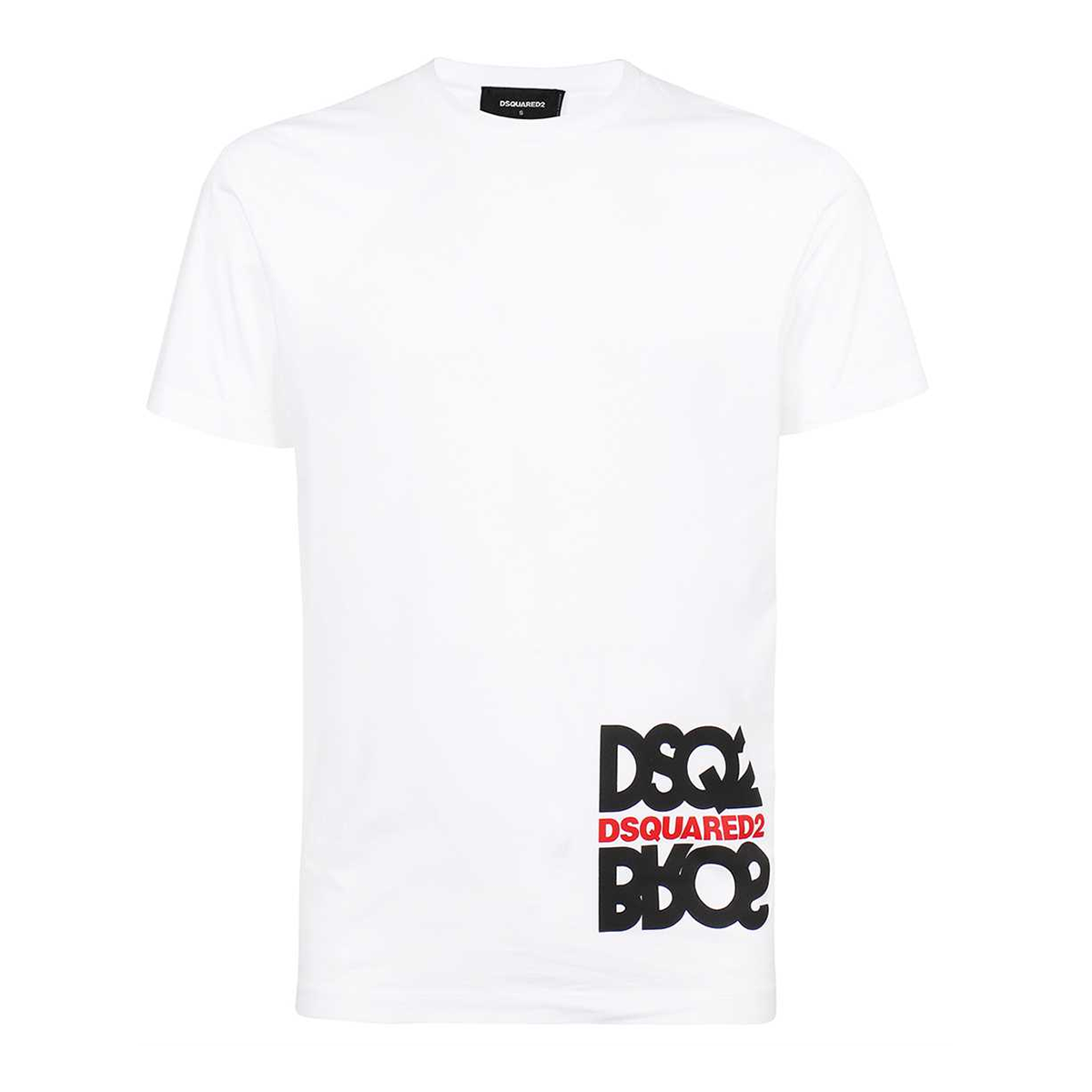 DSQUARED2 BROS LOGO T-SHIRT IN WHITE