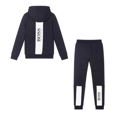 BOSS JUNIOR LOGO BRANDING TRACKSUIT IN NAVY