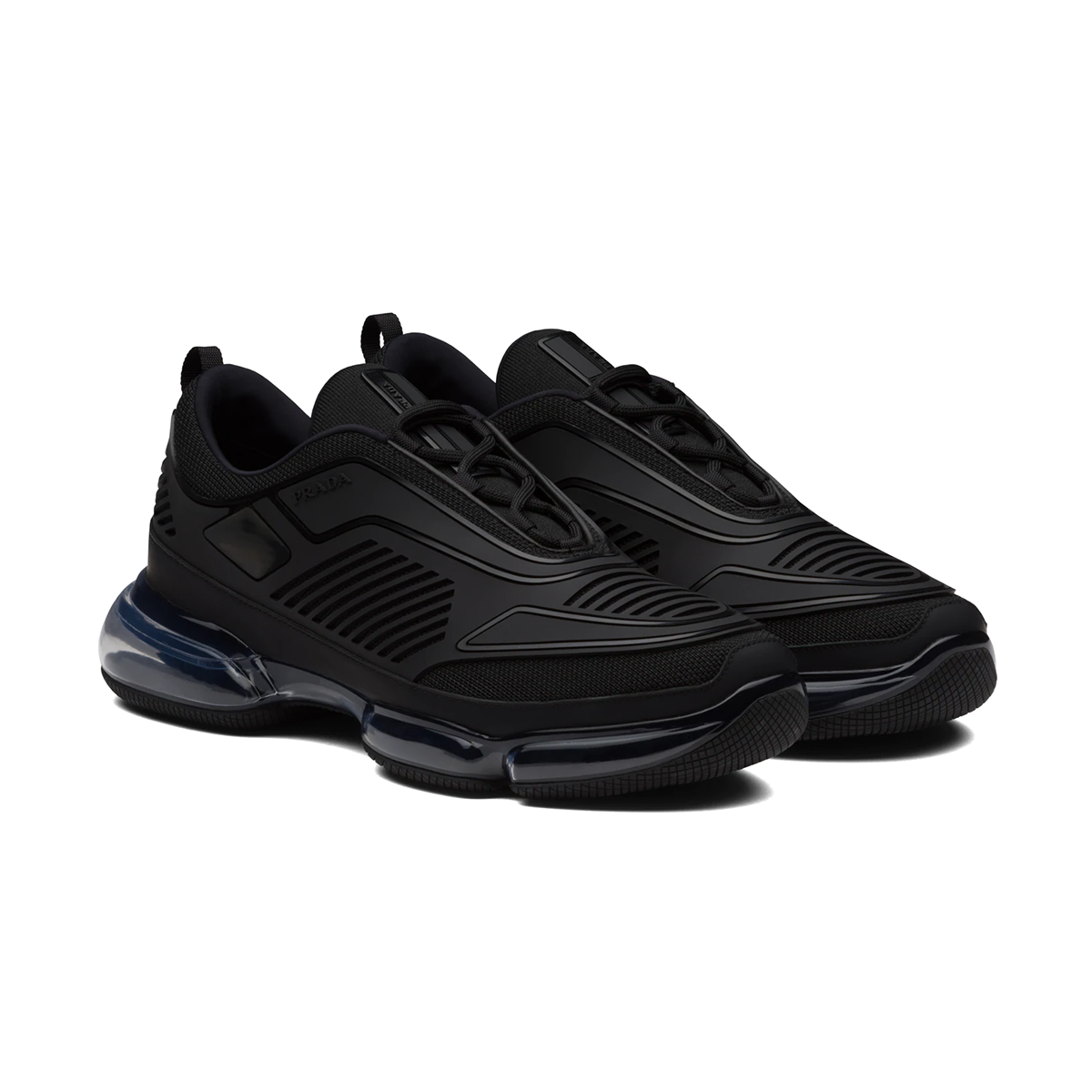 PRADA CLOUDBURST AIR TECHNICAL FABRIC TRAINERS IN BLACK