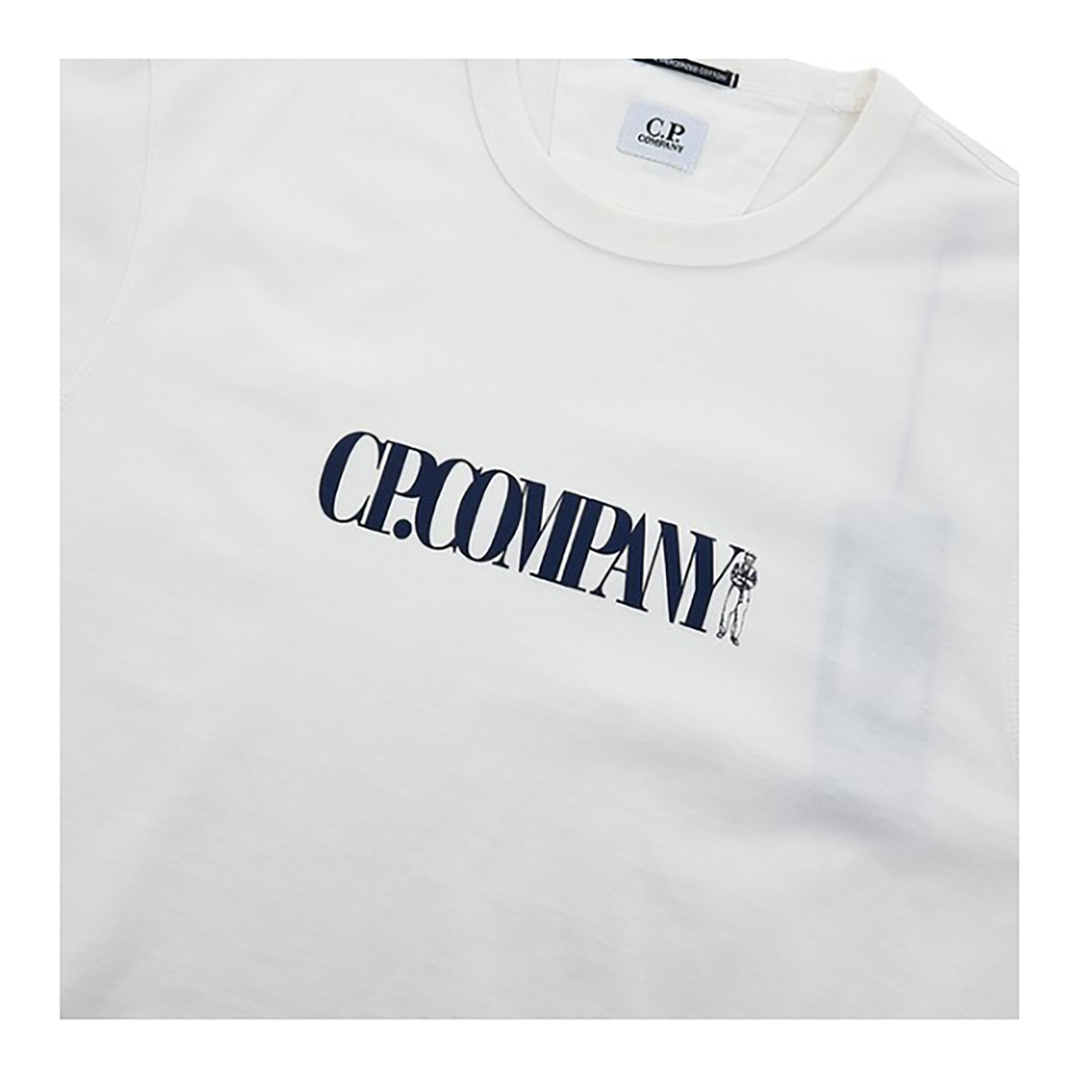 CP COMPANY MERCERIZED JERSEY SAILOR T-SHIRT IN WHITE