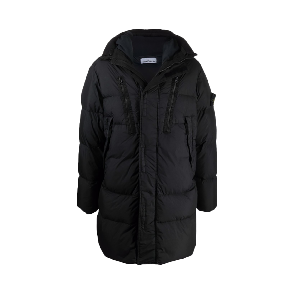 STONE ISLAND PADDED DOWN COAT IN BLACK