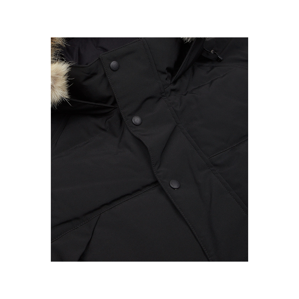 CANADA GOOSE EMORY FUR RIM PARKA IN BLACK