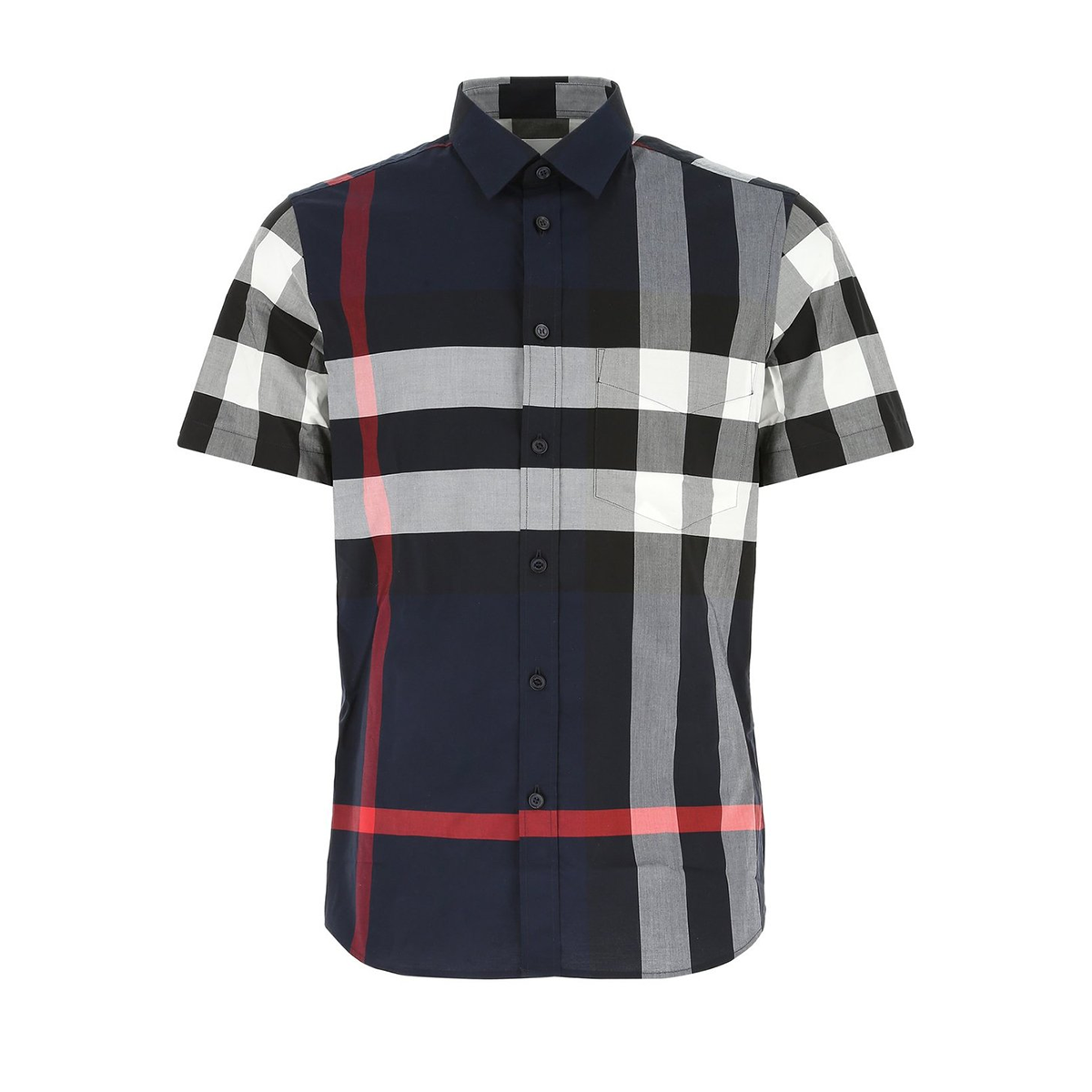 BURBERRY CHECKERED SHIRT IN CARBON BLUE