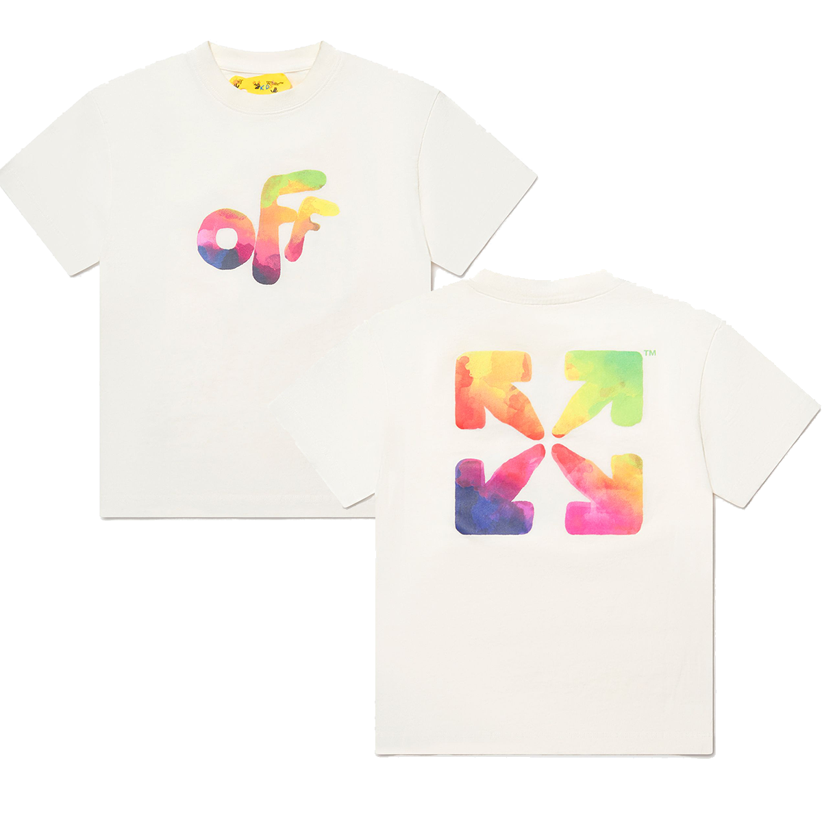 OFF WHITE JUNIOR WATERCOLOUR T-SHIRT IN WHITE