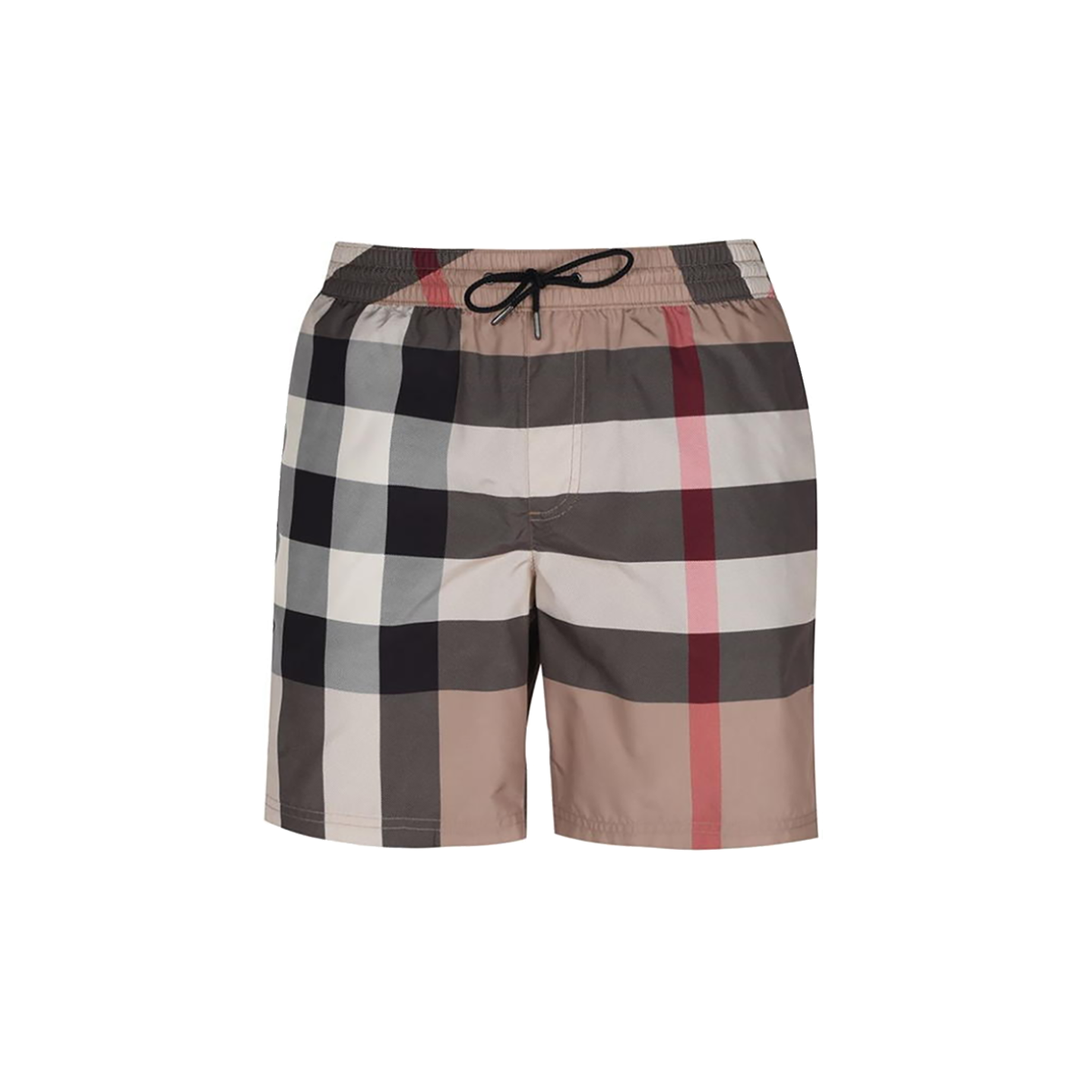 BURBERRY BIG CHECK SWIM SHORTS IN BEIGE