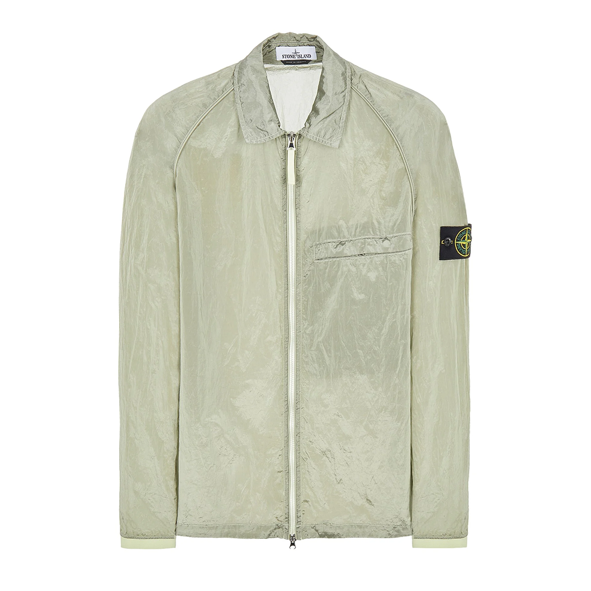 STONE ISLAND NYLON METAL OVERSHIRT IN LIGHT GREEN