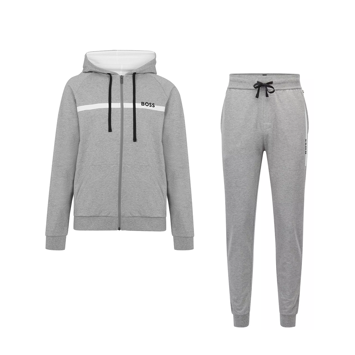 BOSS 'AUTHENTIC H' HOODED TRACKSUIT IN GREY