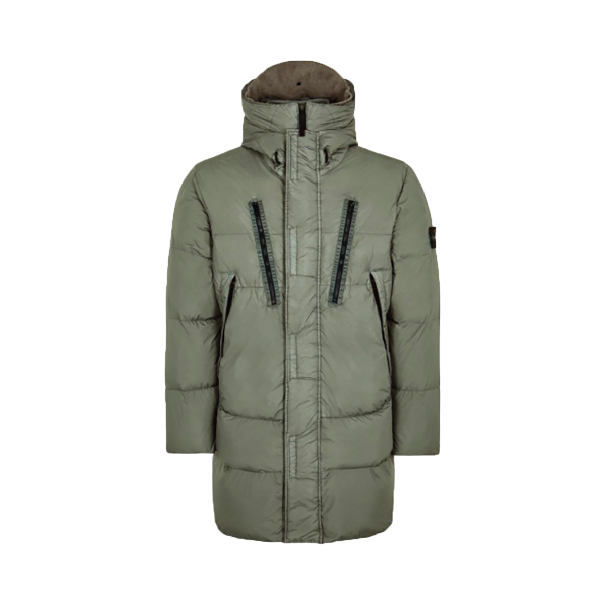 STONE ISLAND PADDED DOWN COAT IN SAGE