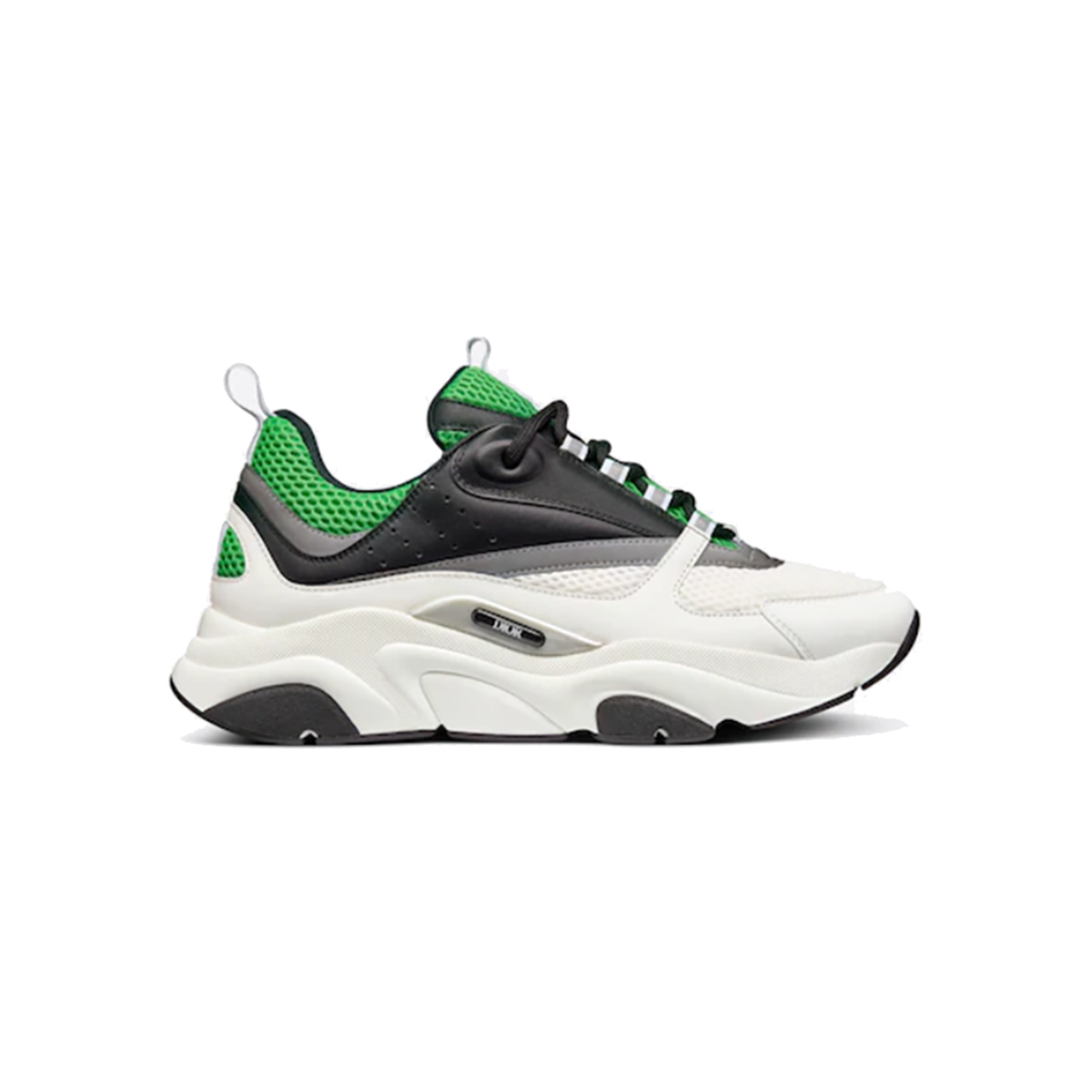 DIOR B22 LOW TRAINER IN WHITE AND GREEN