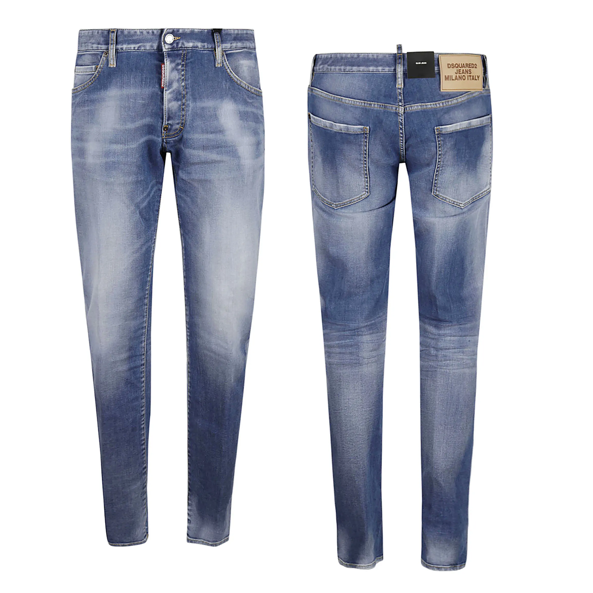 DSQUARED2 SLIM FIT JEANS IN LIGHT BLUE