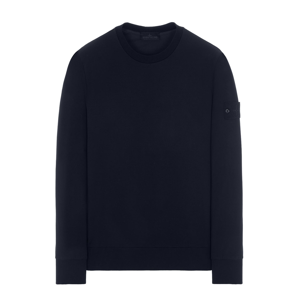 STONE ISLAND COTTON GHOST SWEATER IN NAVY