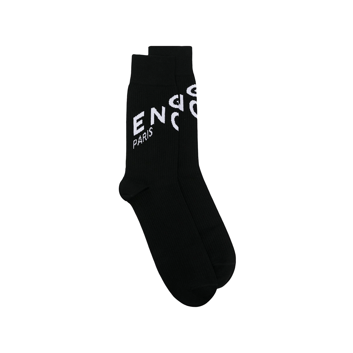 GIVENCHY REFRACTED LOGO KNIT SOCK IN BLACK