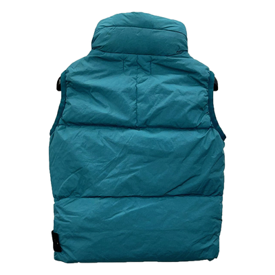 STONE ISLAND JUNIOR DOWN GILLET IN BLUE GREEN