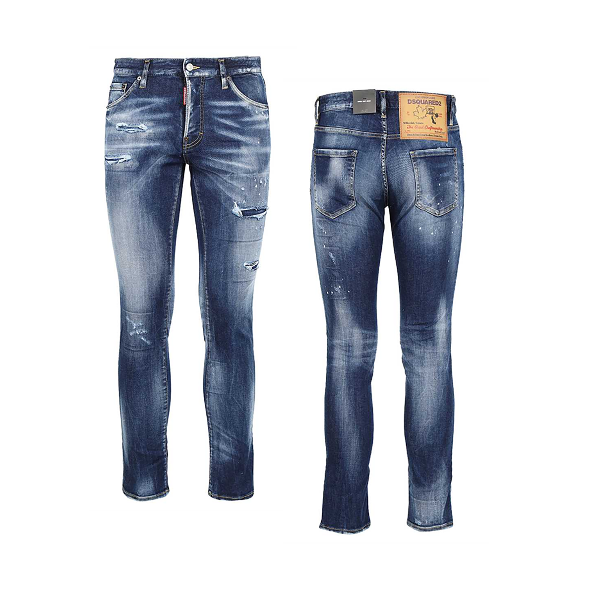 DSQUARED2 COOL GUY WASHED JEANS IN DARK BLUE