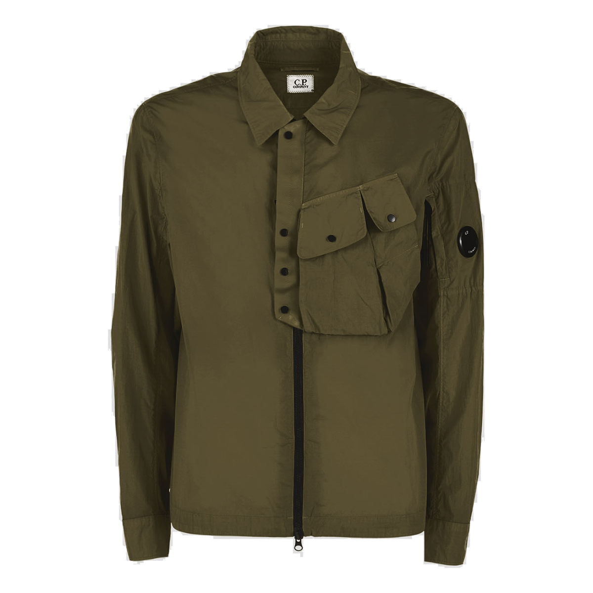 CP COMPANY CHROME OVERSHIRT IN GREEN