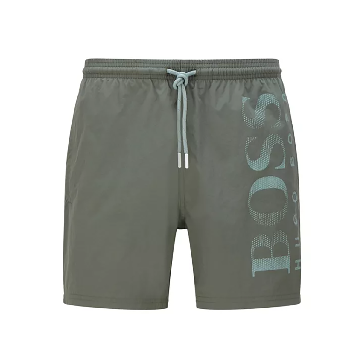 BOSS TECHNICAL FABRIC 'OCTOPUS' SWIM SHORTS IN GREEN