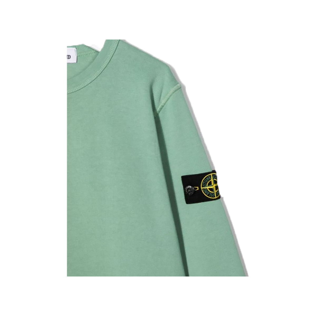 STONE ISLAND JUNIOR COTTON SWEATER IN GREEN