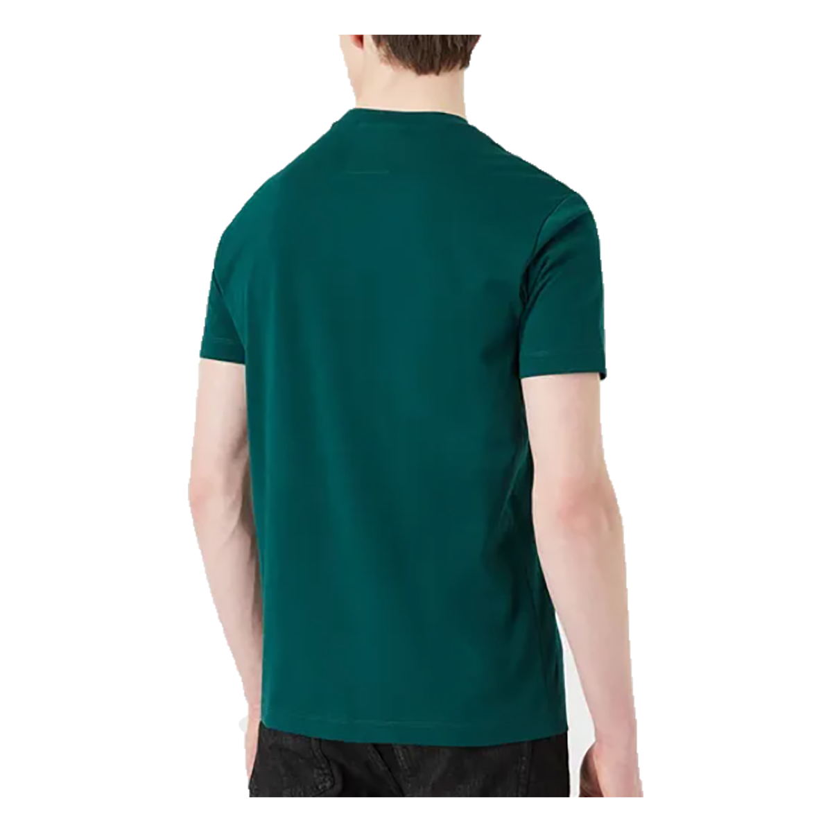 EMPORIO ARMANI PIMA-JERSEY LOGO T-SHIRT IN GREEN