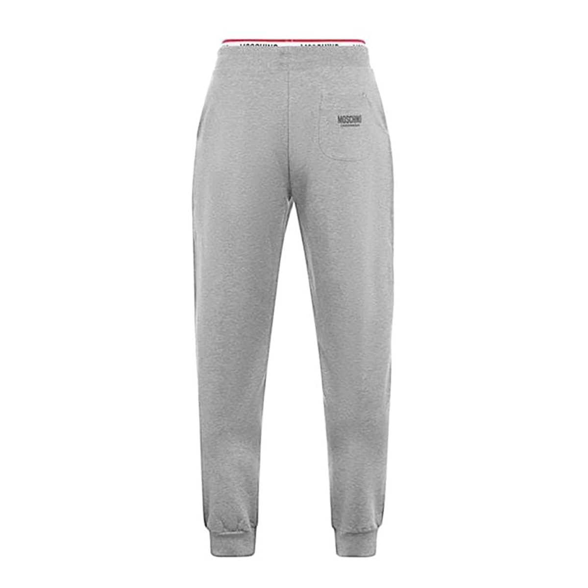 MOSCHINO TAPE LOGO JOGGING BOTTOMS IN GREY