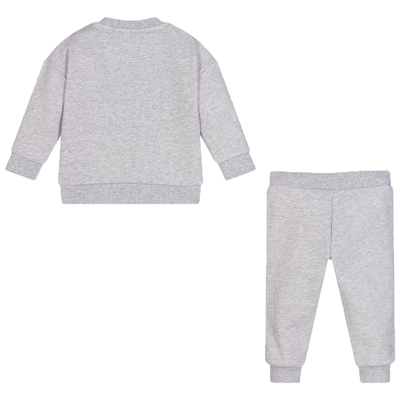 MOSCHINO JUNIOR LOGO TRACKSUIT IN GREY