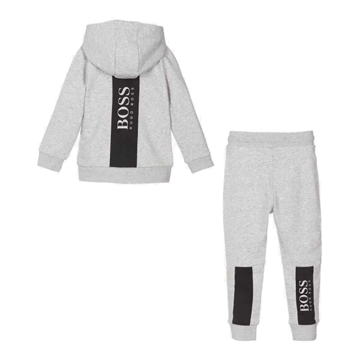 BOSS JUNIOR LOGO BRANDING TRACKSUIT IN CHINE GREY