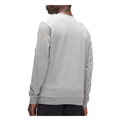 CP COMPANY LIGHT FLEECE CREW NECK SWEATER IN GREY