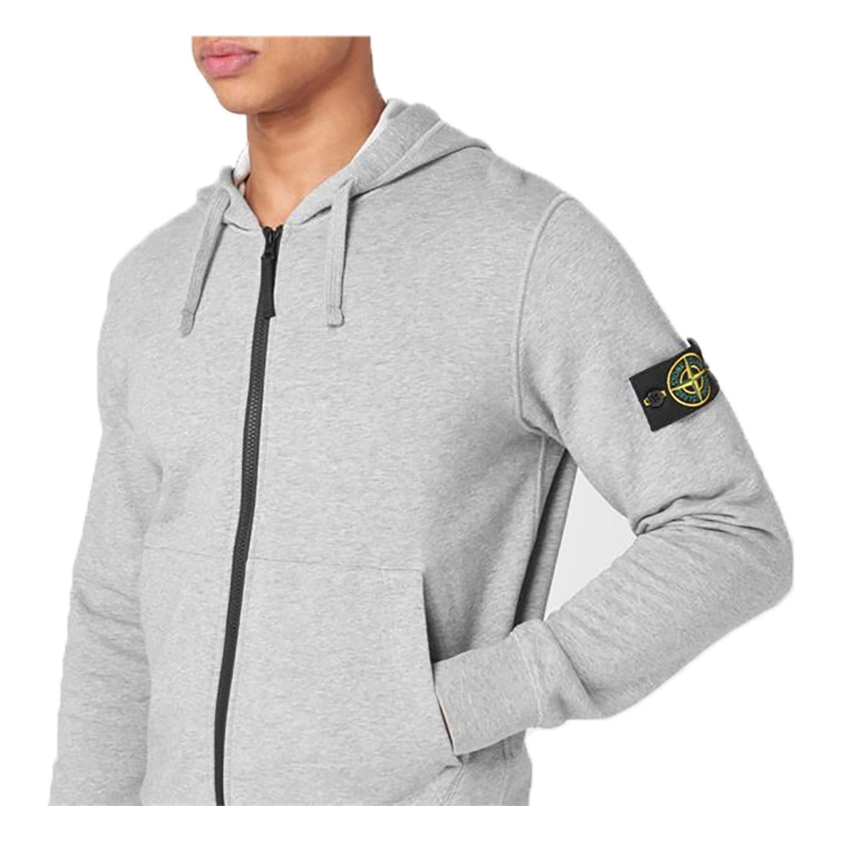 STONE ISLAND ZIP UP HOODED TRACKSUIT IN GREY